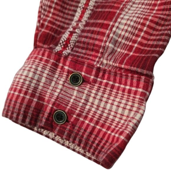 Wrangler Retro Western Shirt Mens Medium Plaid Cotton Button Up Long Sleeve - Picture 3 of 5